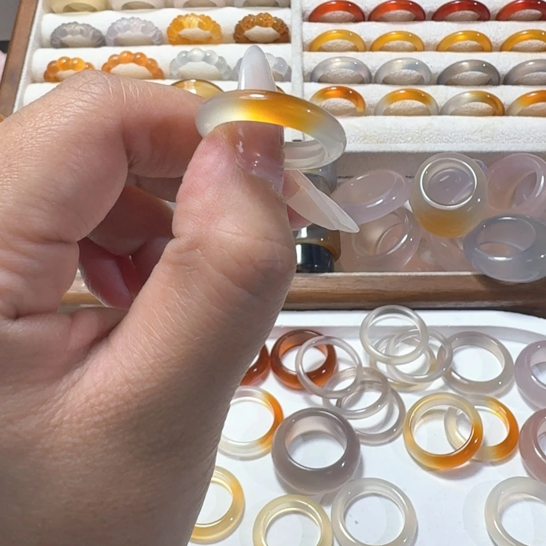 合金戒指玛瑙/玉髓208港17.5