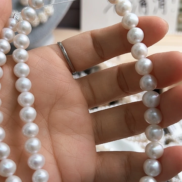 淡水珍珠手绳银S925镶嵌