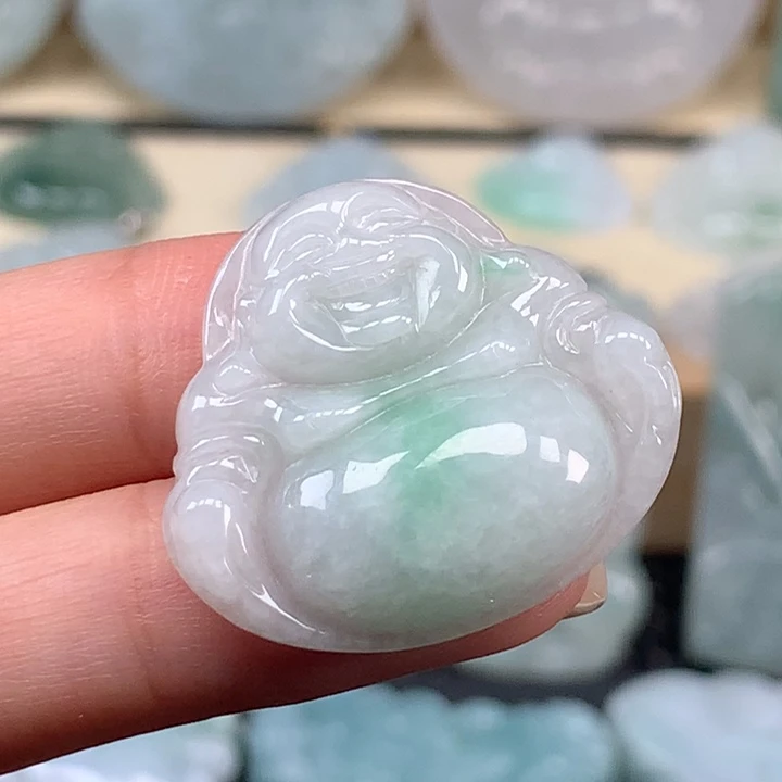 颈饰未镶嵌翡翠佛公吊坠