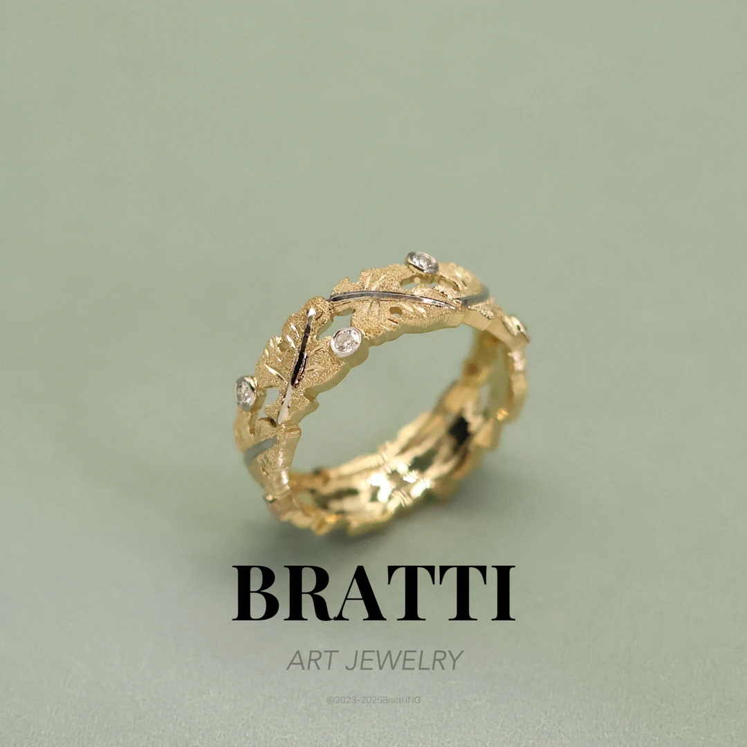 Bratti珠宝18K金“橄榄园”钻石戒指-KJ250507