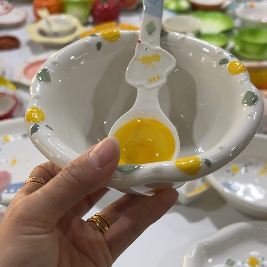 摆件陶高温陶瓷釉下彩微瑕！