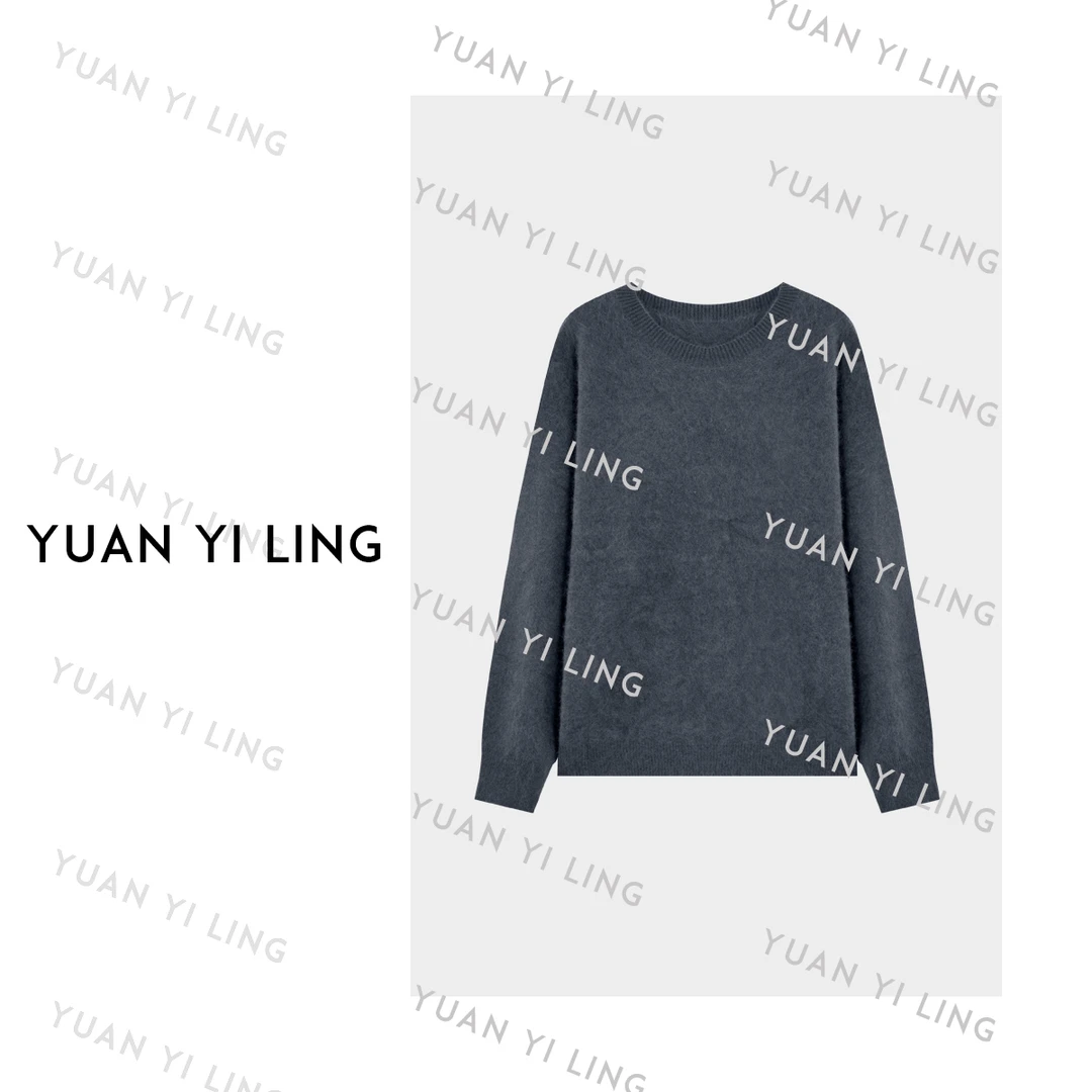 袁艺灵【冬日遐想】绵羊毛绞花暖阳复古针织衫圆领毛衣
