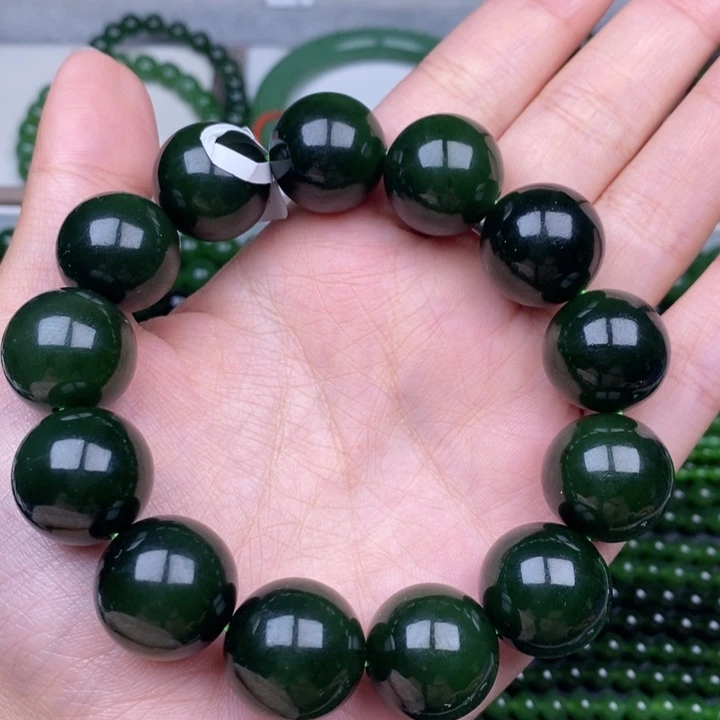 未镶嵌手串和田玉（碧玉）18m