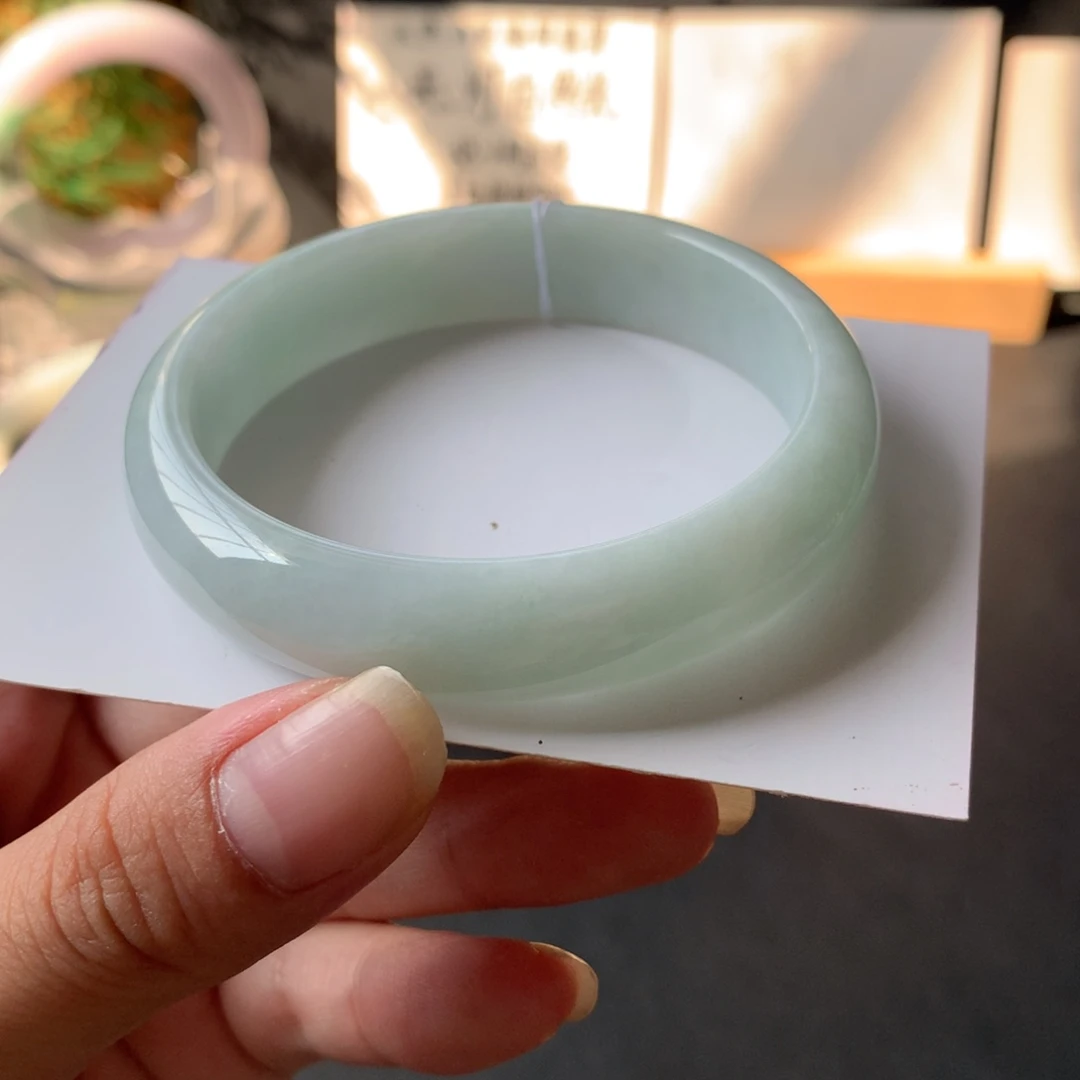 翡翠未镶嵌手镯8号56-13-6.9强推