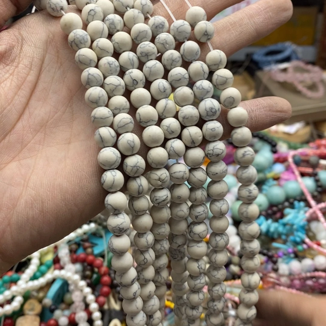 玛瑙/玉髓未镶嵌珠宝半成品一条粉压松石L169