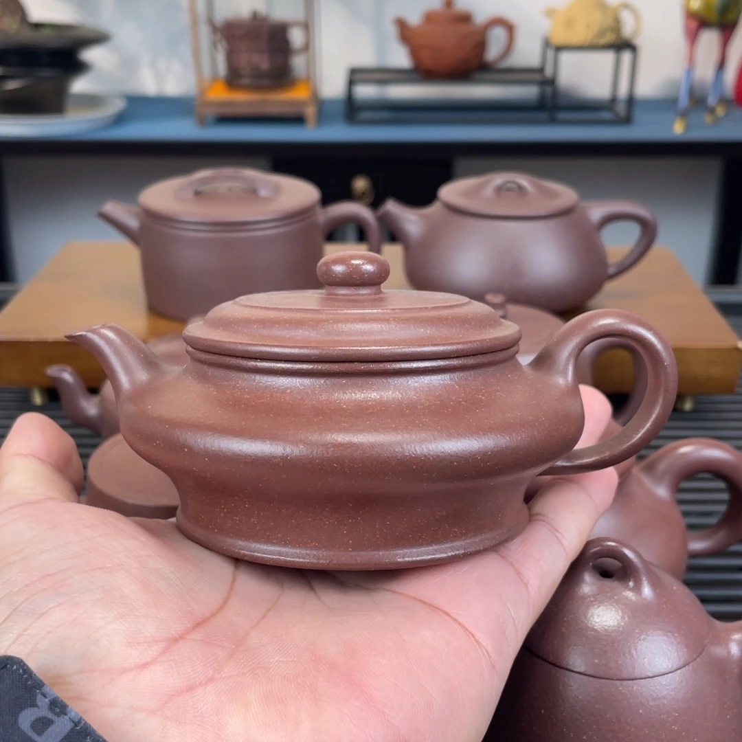 茶壶紫砂底槽青虚扁180cc