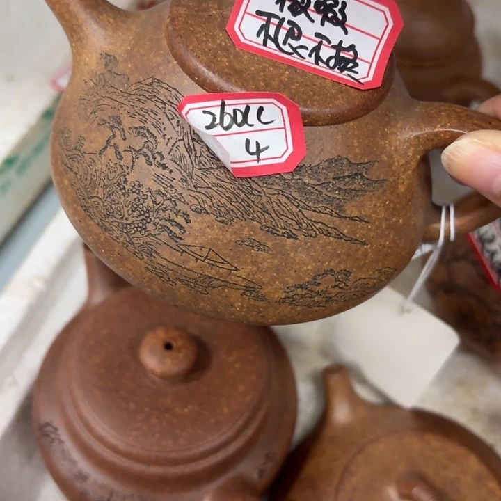 紫砂茶壶优秀！宜兴原矿龙骨金砂