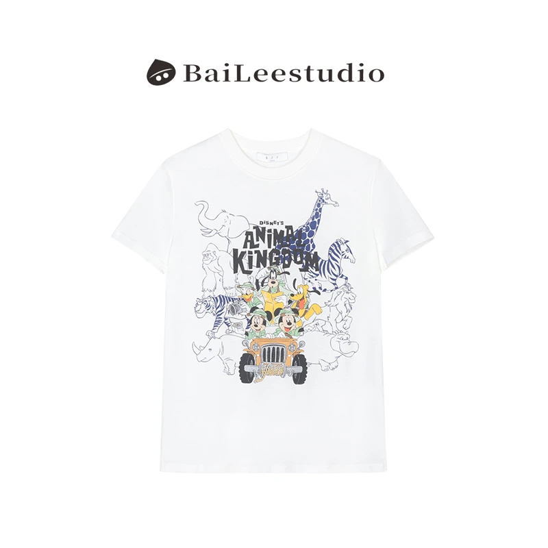 【柏栗良品】2025夏季新款印花设计师卡通上衣T恤YS02507