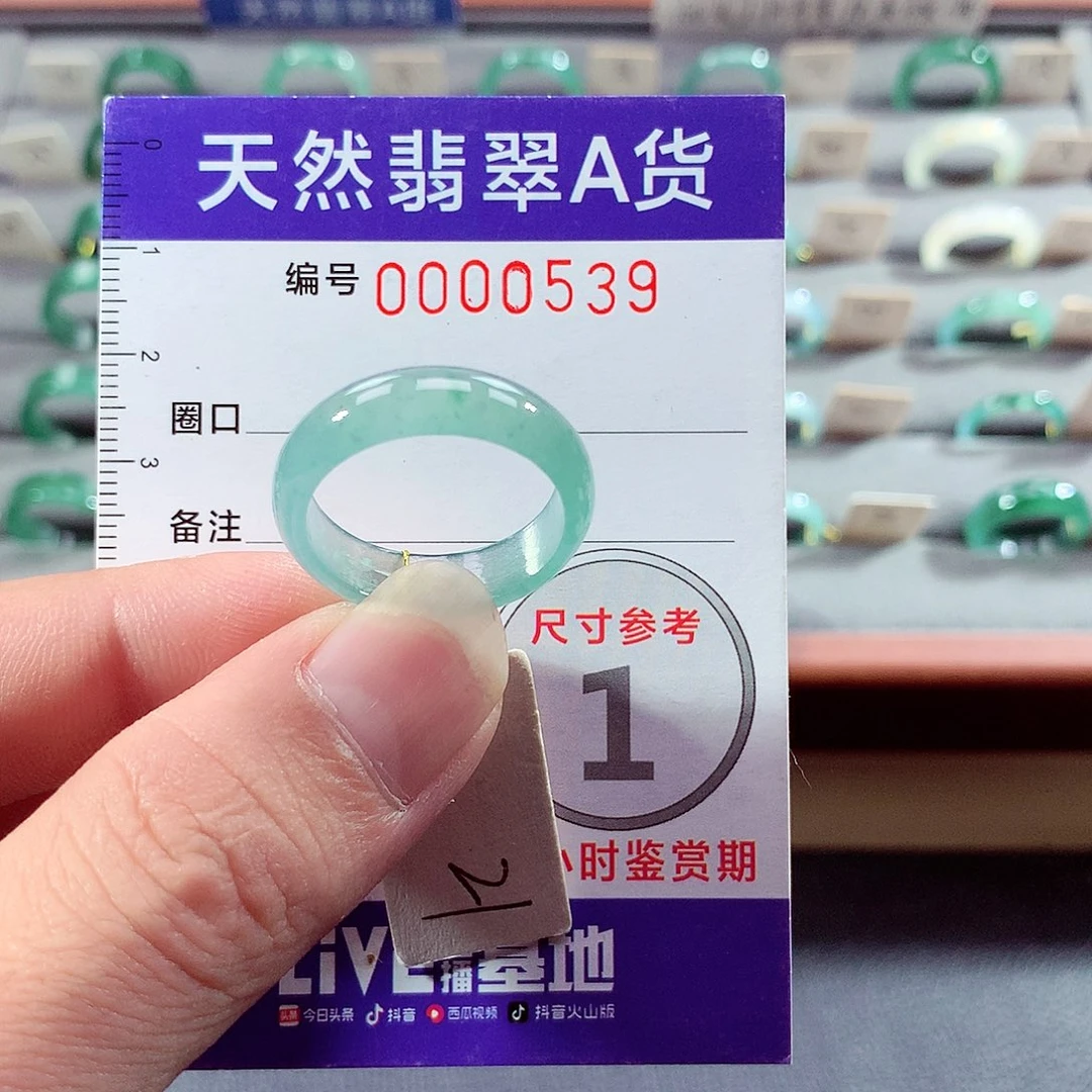 翡翠未镶嵌戒指21号