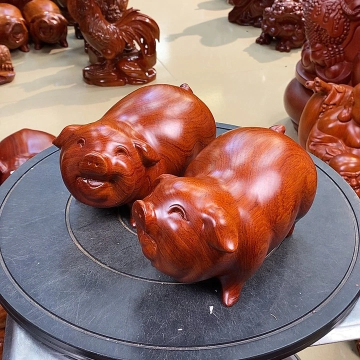 大果紫檀（缅甸花梨）广****粒缅甸花梨木猪20