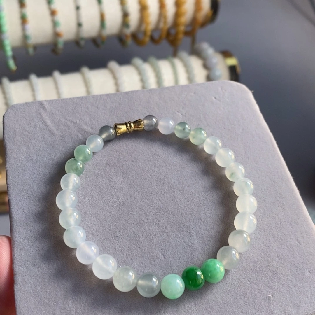 定制翡翠未镶嵌54 缅甸翡翠A货卡7.0