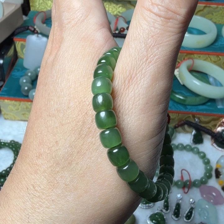 和田玉（碧玉）未镶嵌手串