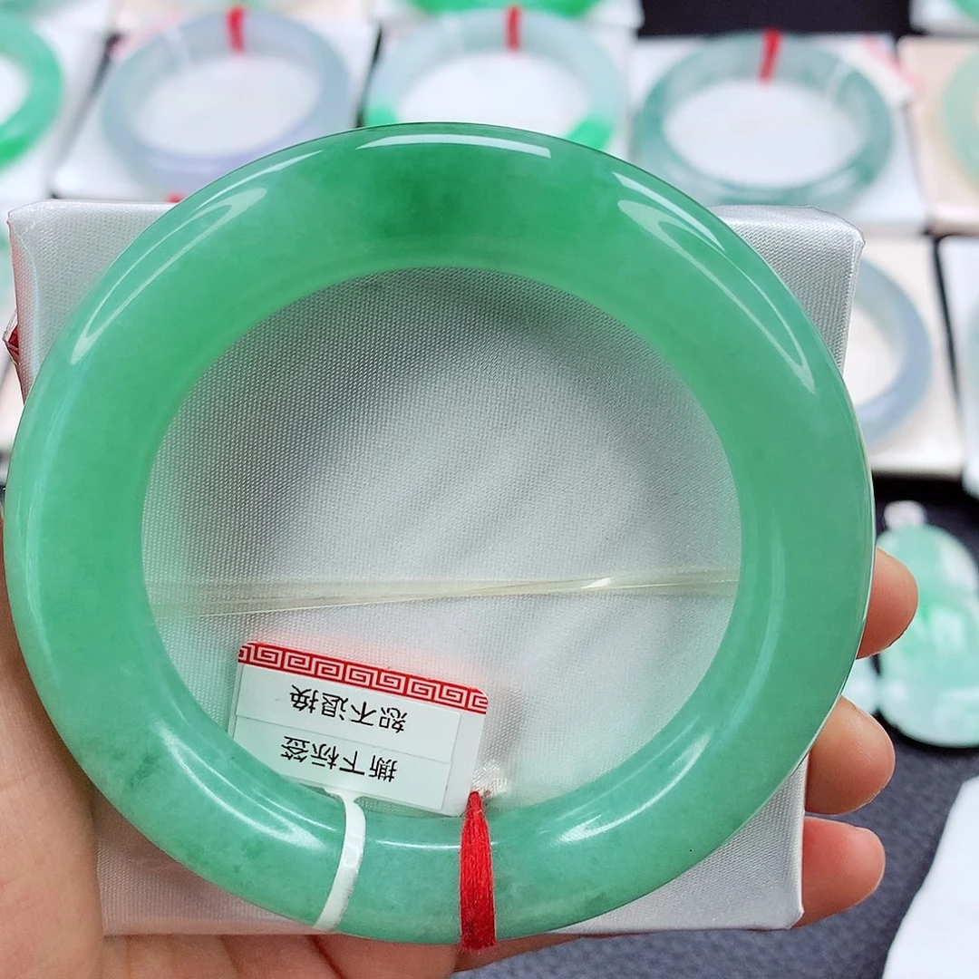 未镶嵌手镯翡翠55.5 双十二 绿胖子