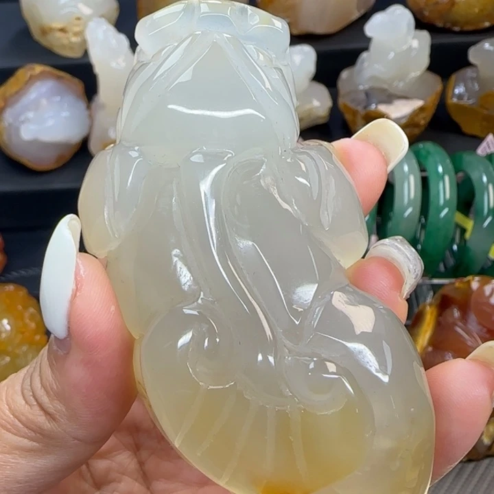 玛瑙/玉髓合金手把件