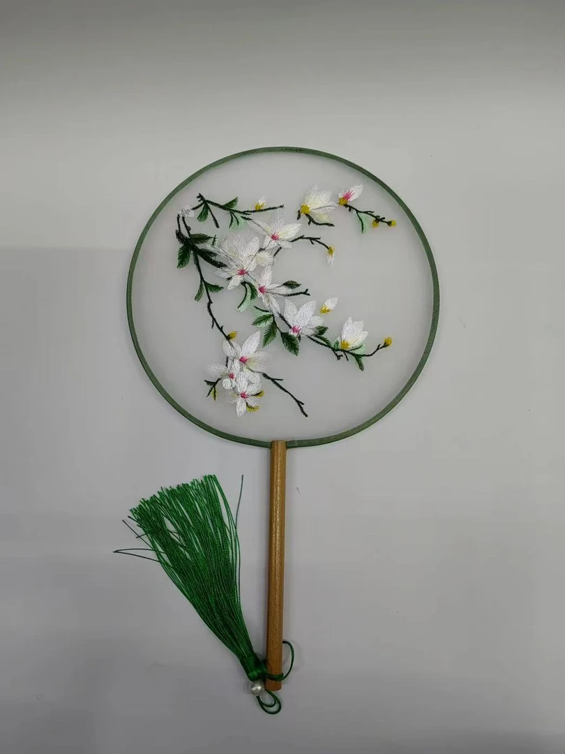 【F65】 苏绣精品双面刺绣古典团扇