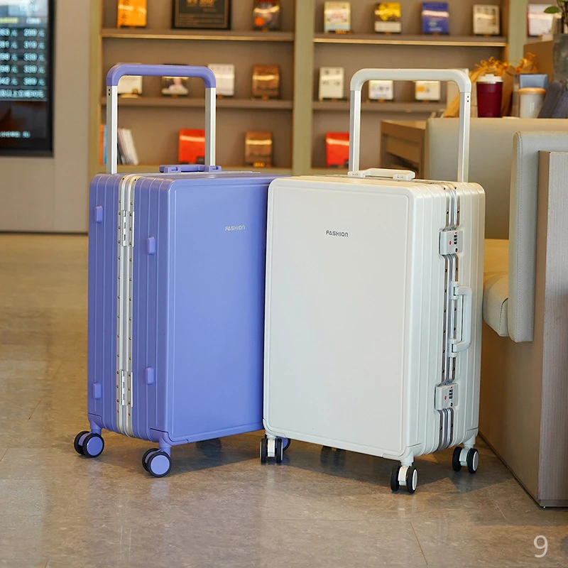 袋鼠宽拉杆行李箱女轻便大容量旅行箱静音万向轮超轻铝框密Q时尚