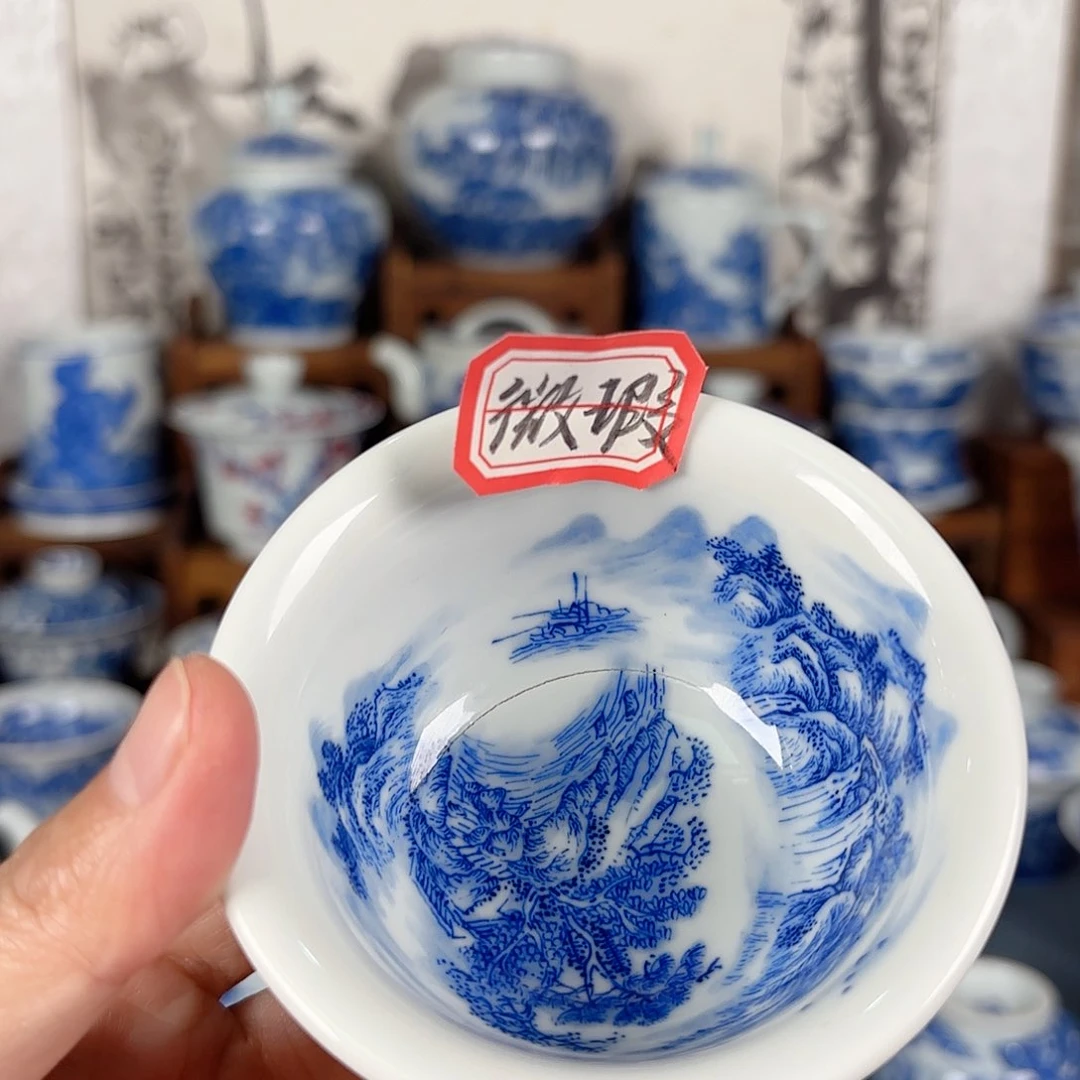 杯高青花瓷器手绘作品杯