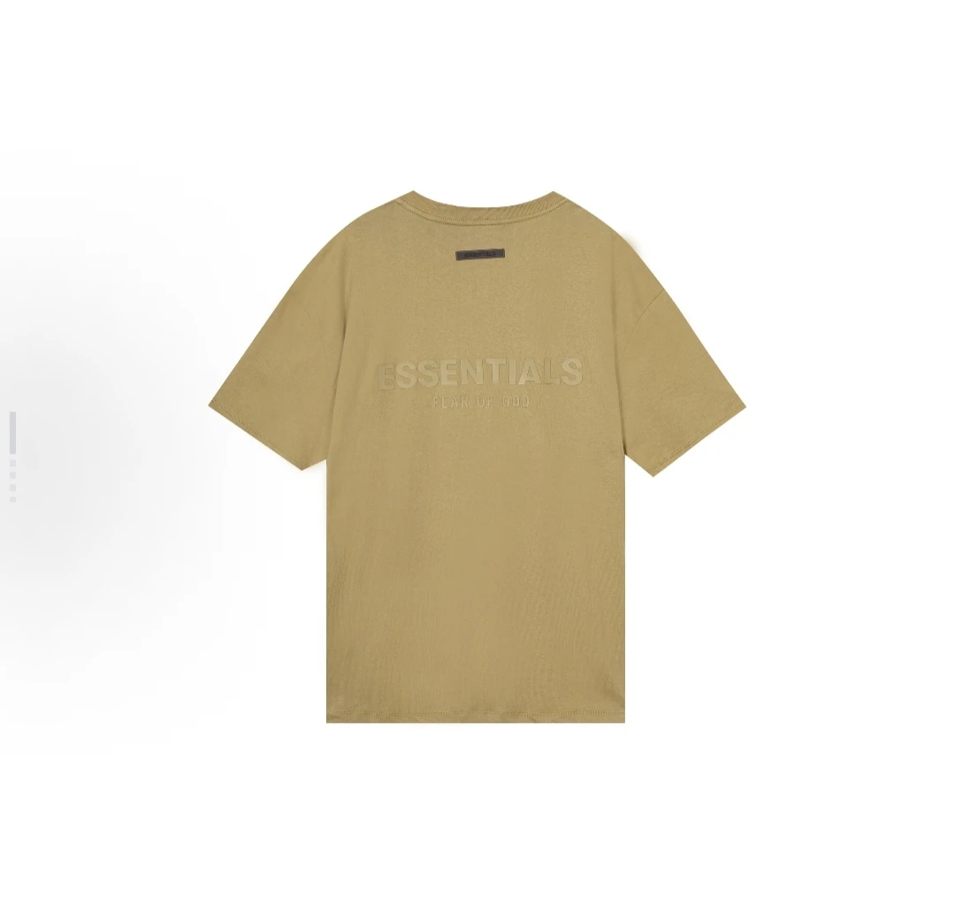 Essentials FW21 经典款背后硅胶标圆领短袖美式重磅T恤