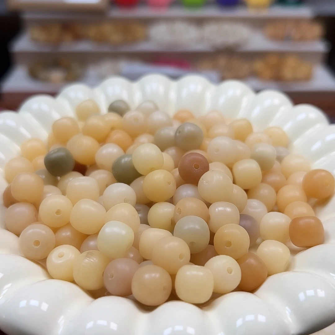 手串菩提根/象牙果微瑕卡10奶黄桶200颗