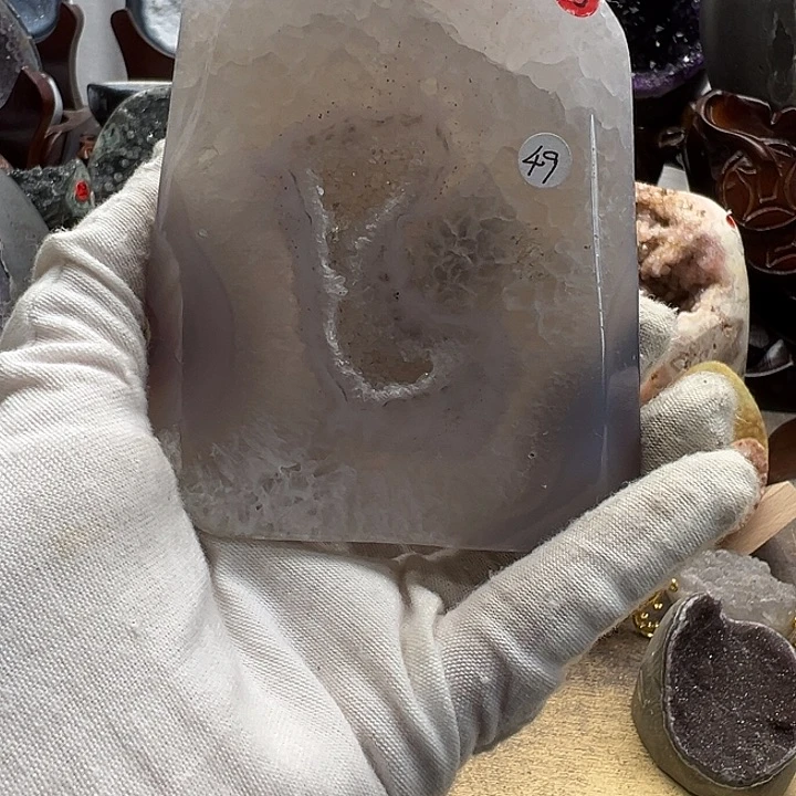 水晶珠宝半成品未镶嵌能量柱子23