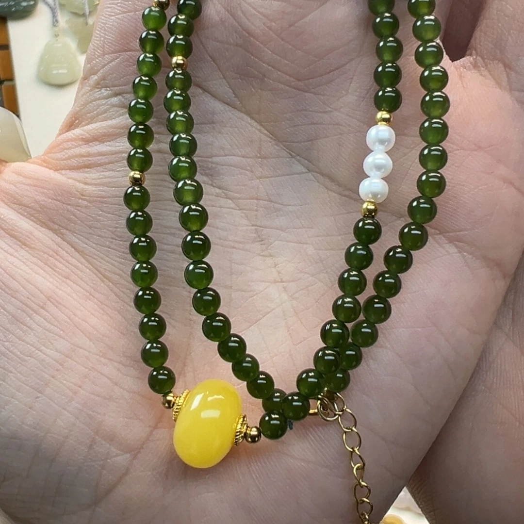 和田玉未镶嵌手链