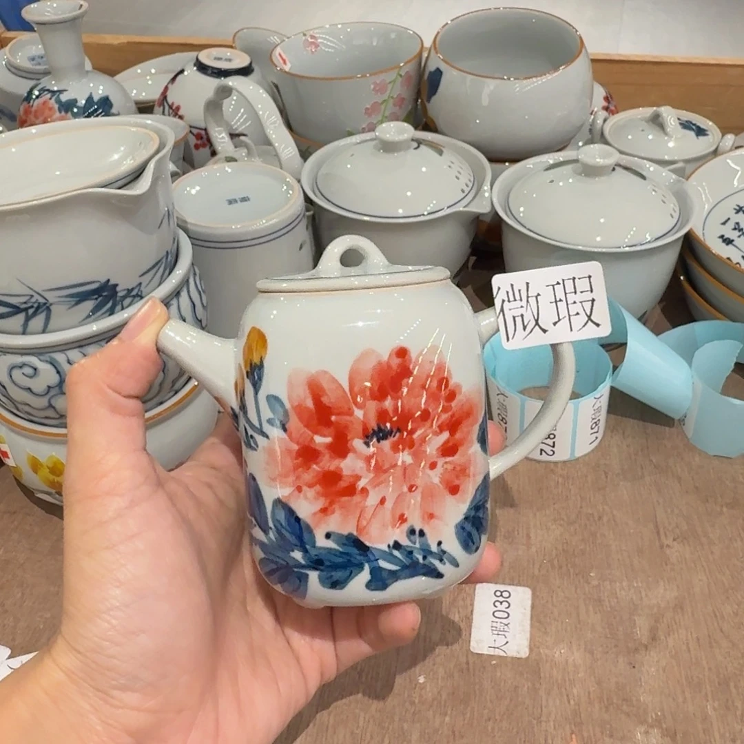 釉下彩纯手绘微瑕