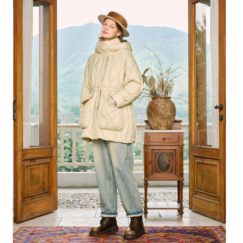 【小余专属】菀草壹2025冬季新款收腰鸭绒外套女Y36433451