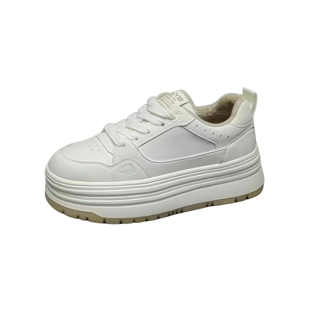 6685  225【内里加棉】真皮厚底小白鞋 （标准尺码）