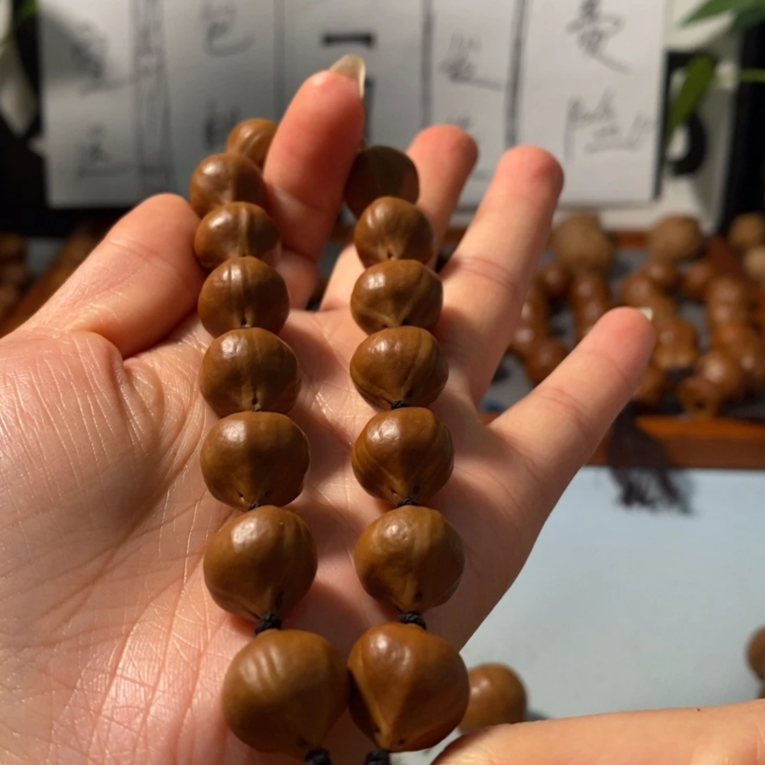 橄榄核手串6141精品蒜头南山小铁核15+1颗