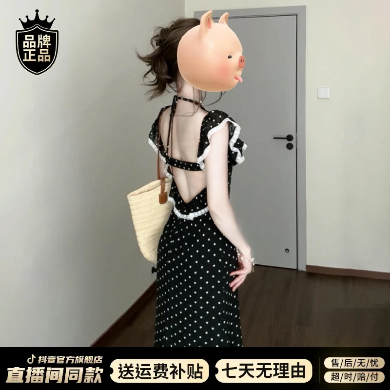 夏天轻奢洋气出街衣服高贵系连衣裙子女爆款2025夏新款高级感长裙