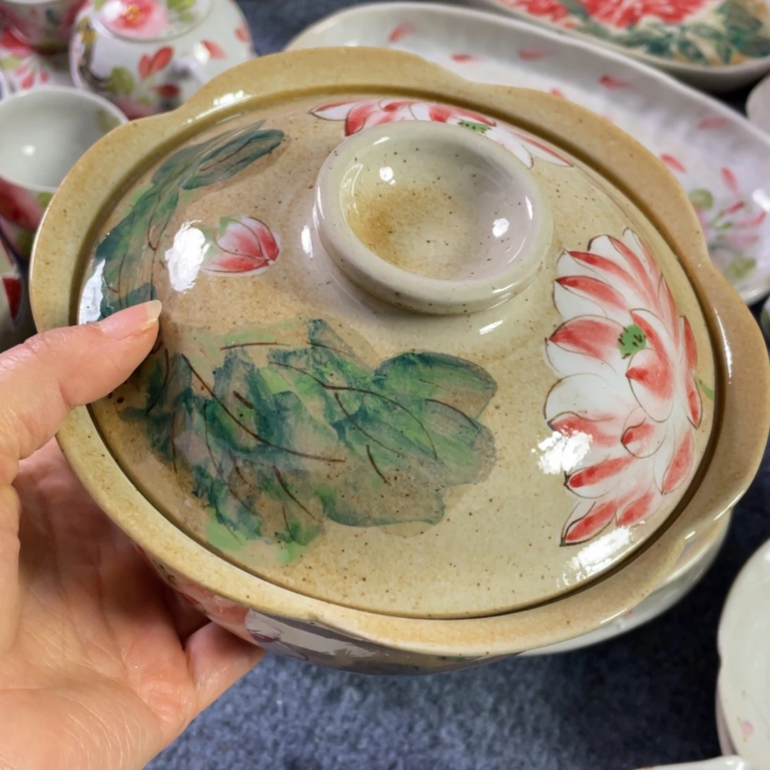 左***雪盖碗景德镇高温陶瓷88888
