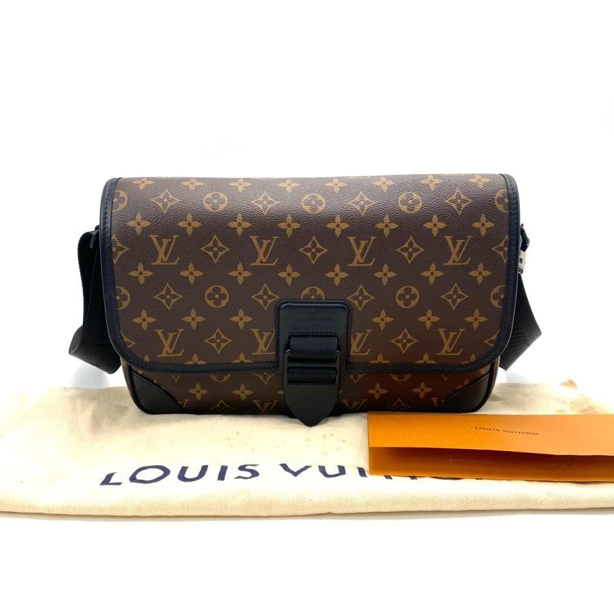 99新 LouisVuitton/路易威登 棕老花ARCHY邮差斜挎包 尺寸35/24