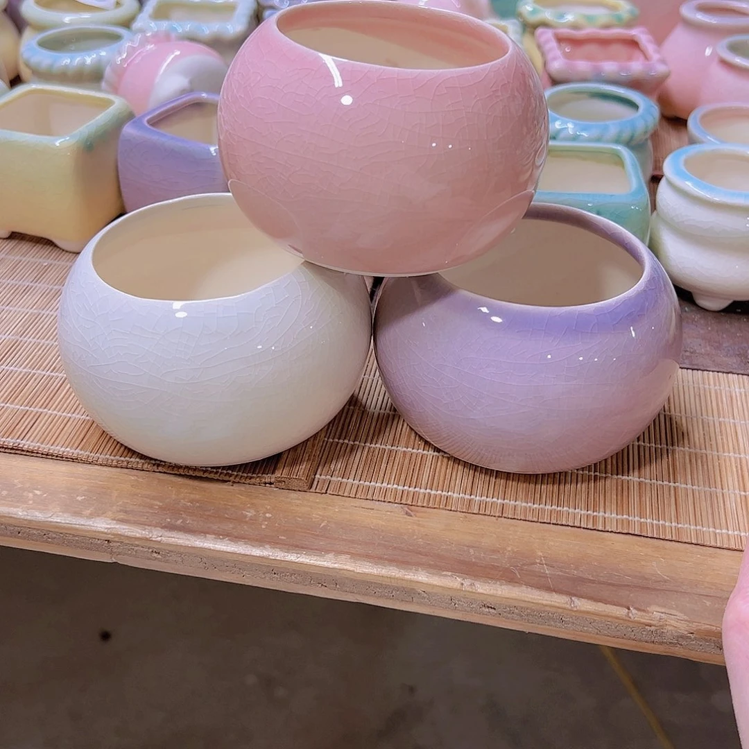 红陶陶瓷花盆当场满12包邮