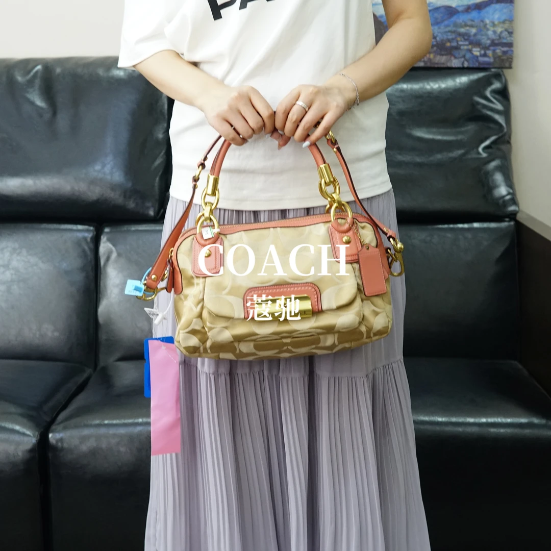 95新 COACH/蔻驰 老花枕头包/YW06209237/9237