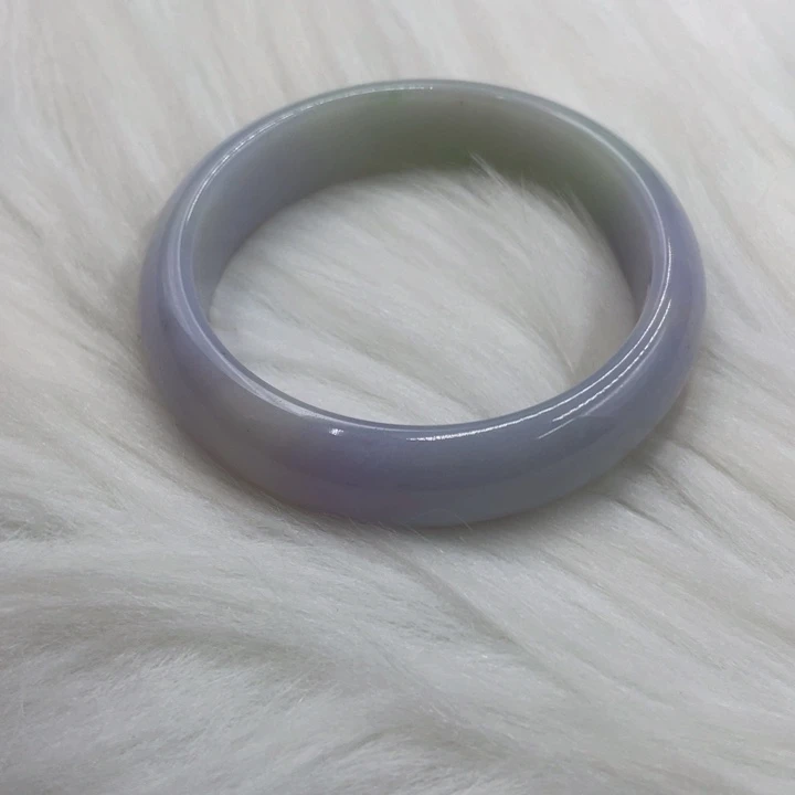 聪***界翡翠手镯未镶嵌细糯化紫罗兰宽胎