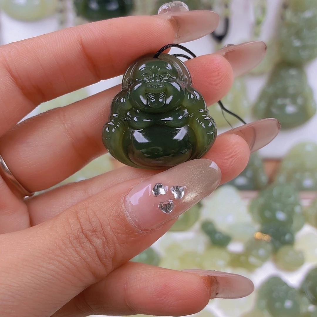 和田玉未镶嵌颈饰30尺寸的佛公