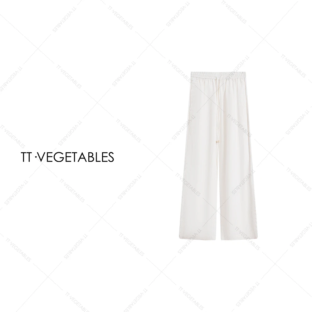 TT・VEGETABLES 【序白】 白雪 直筒春气质显瘦宽松百搭裤子518816