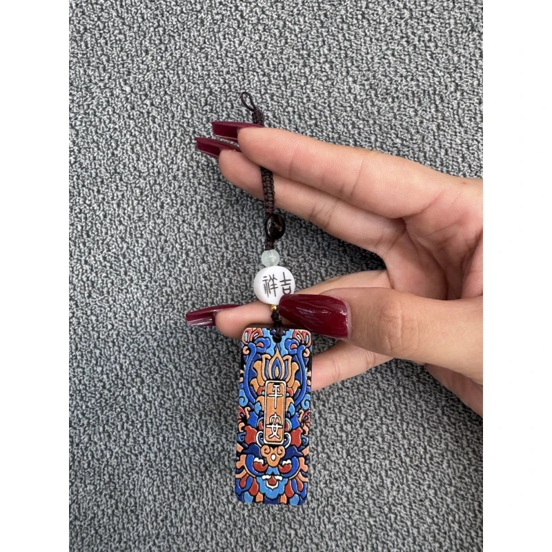 平安吉祥彩绘挂件(无礼盒）XD427-flk