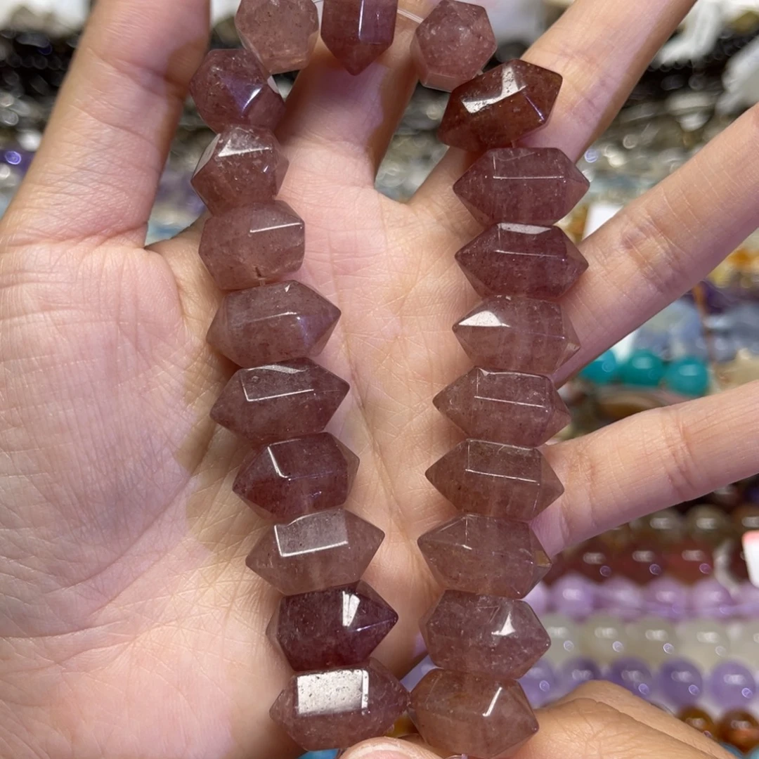 水晶手链未镶嵌天然草莓晶卡10✖️20共20颗