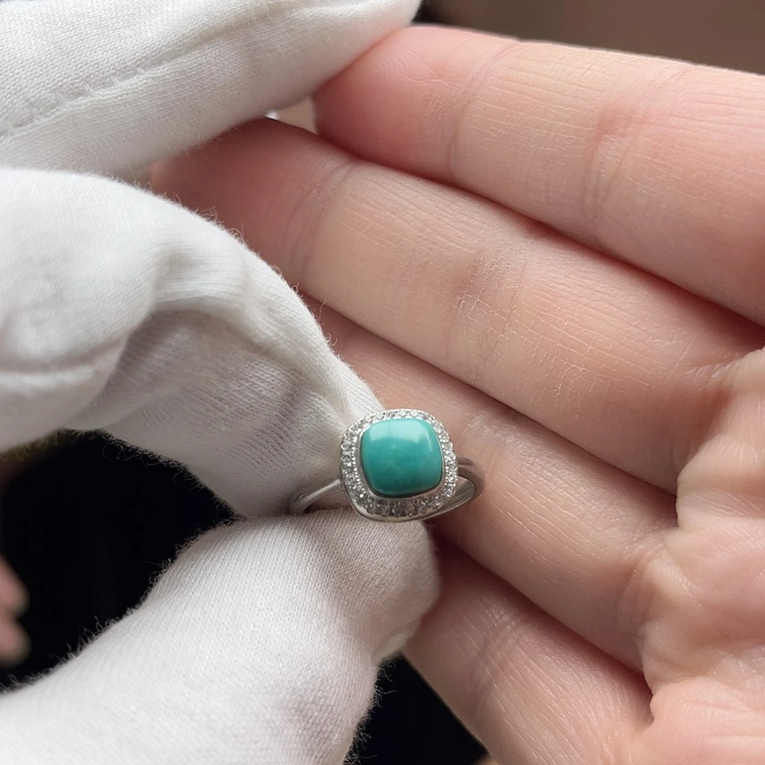 绿松石珠宝奇石银S925镶嵌