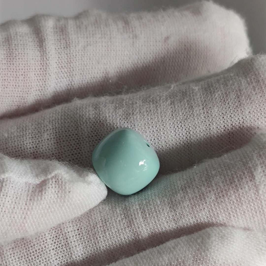 天然原矿绿松石老型珠尺寸11mm