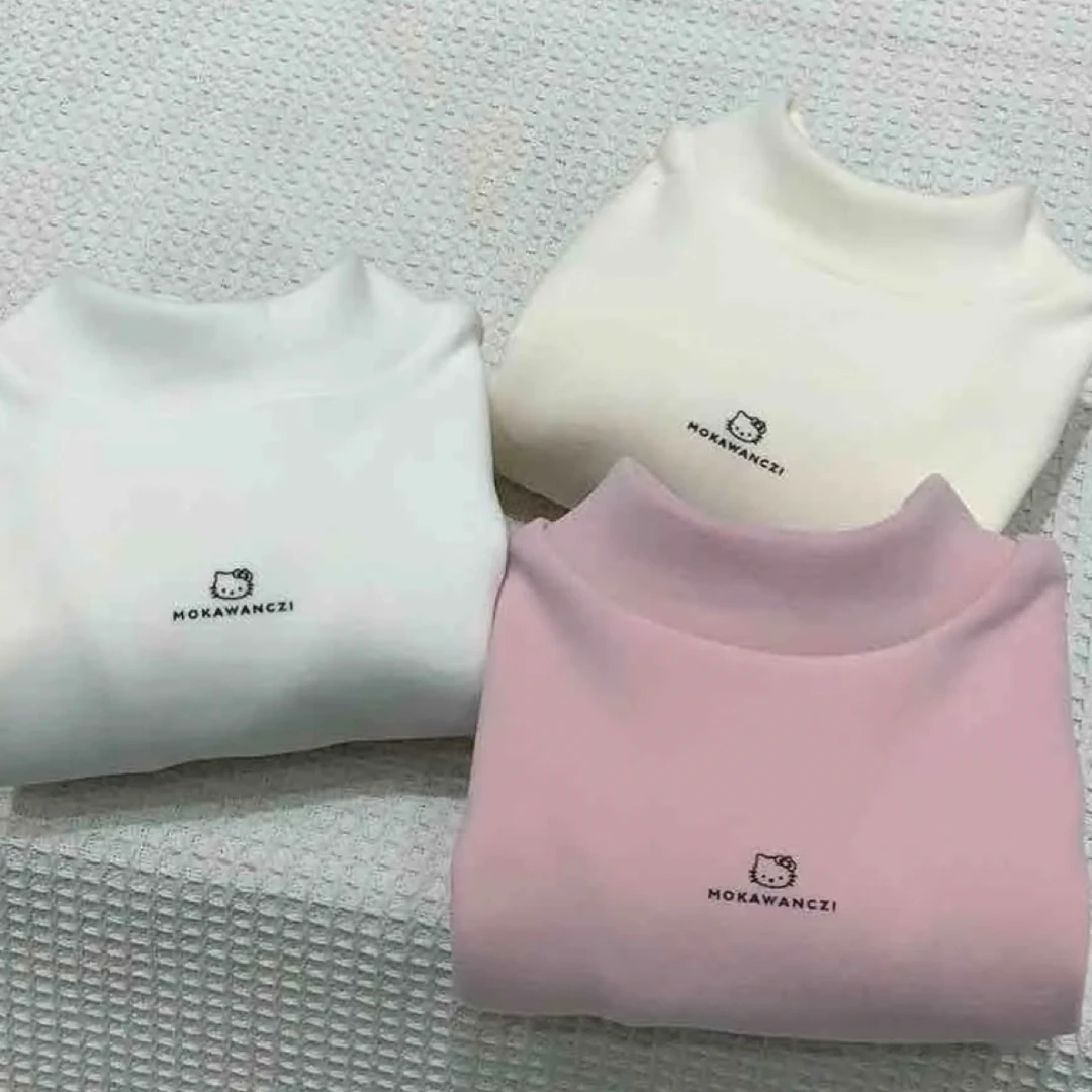 女童冬季新款纯棉打底衣加绒