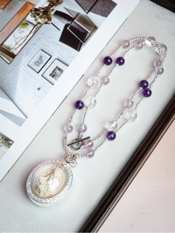 绿度母 灰灰手工制作擦擦随身项链