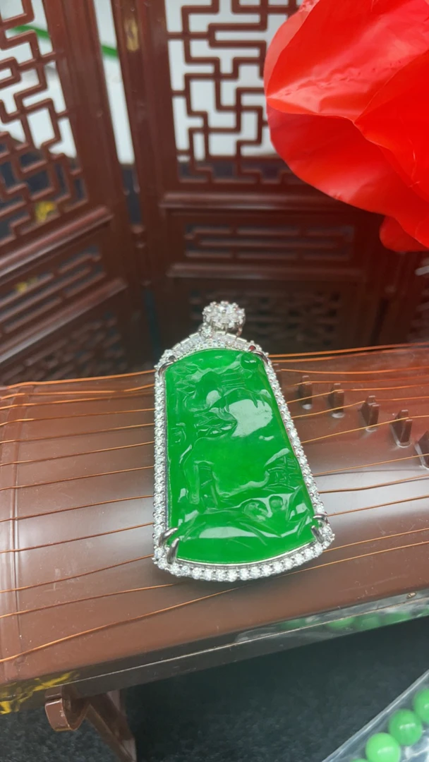 满色山水时尚缅料挂件直播通链接