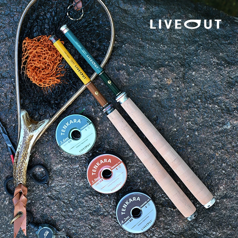LIVEOUT飞溪天展竿碳素伸缩飞蝇小物溪流手竿tenkara马口溪哥3.6m