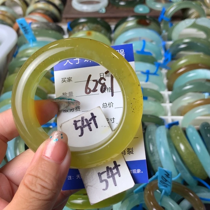 蛇纹石玉未镶嵌手镯6287