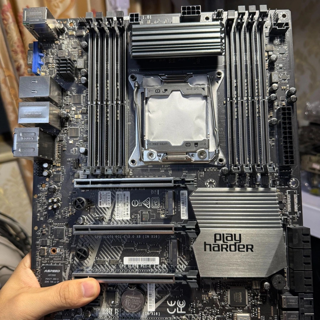 95新  超微C9X299-PGF主板豪华完整版ipmi千兆万兆声卡i9 10980