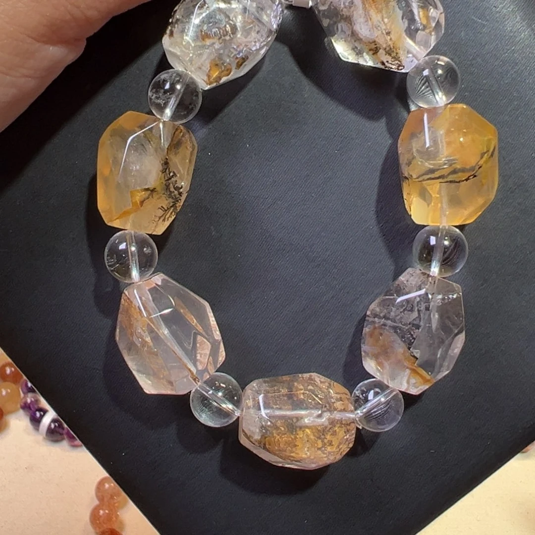 手链水晶未镶嵌随型小树胶花15+