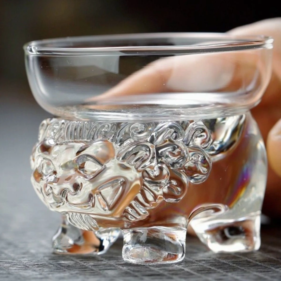 玻璃茶滤茶漏创意茶叶滤茶器茶隔不锈钢茶网茶隔茶托功夫茶具配件