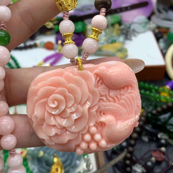 合金颈饰玛瑙/玉髓吊坠